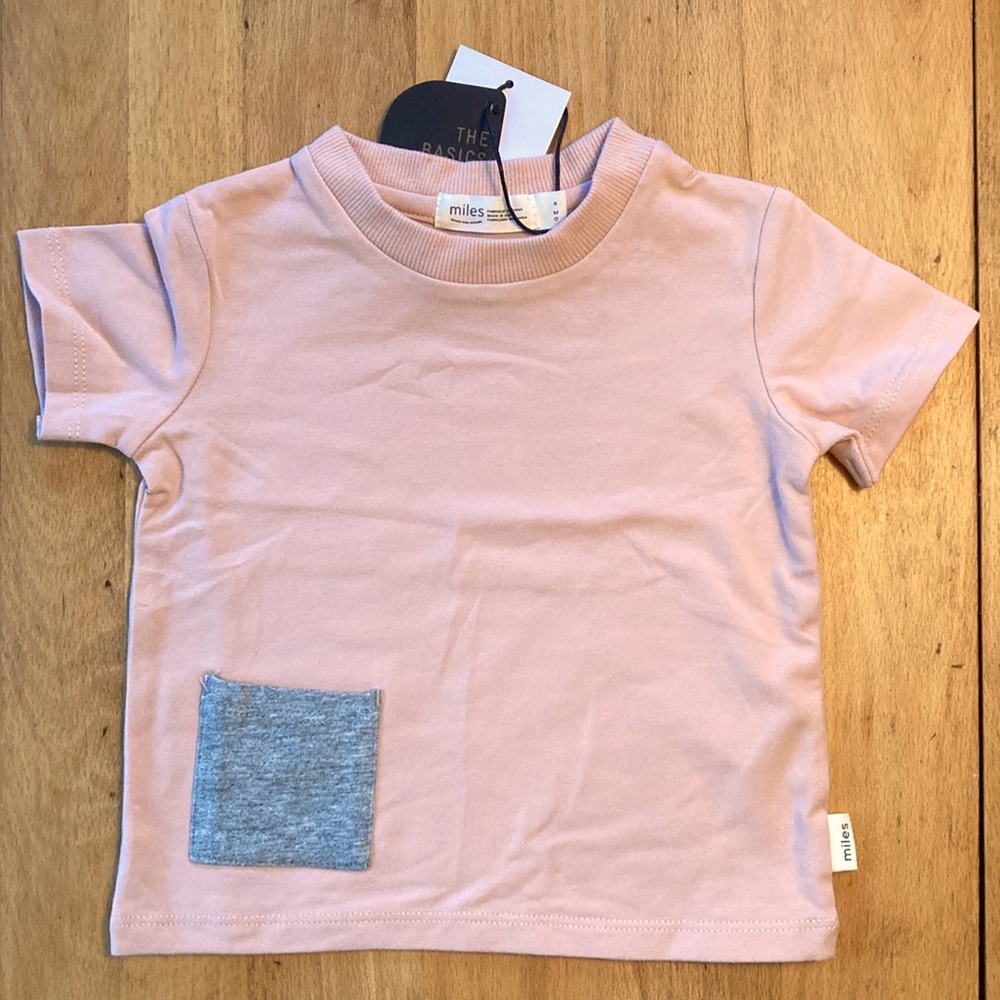 NWT Miles The Label Pink T-Shirt with Pocket